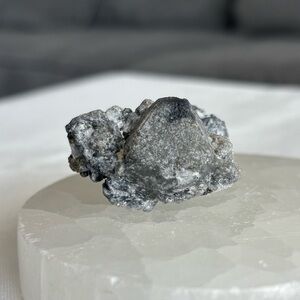 Octahedral fluorite with pyrite sphalerite and galena